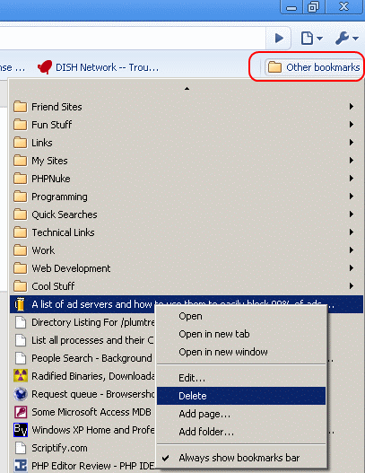 Edit Bookmarks Managing Google Bookmarks
