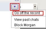GoogleTalk - Go off the record