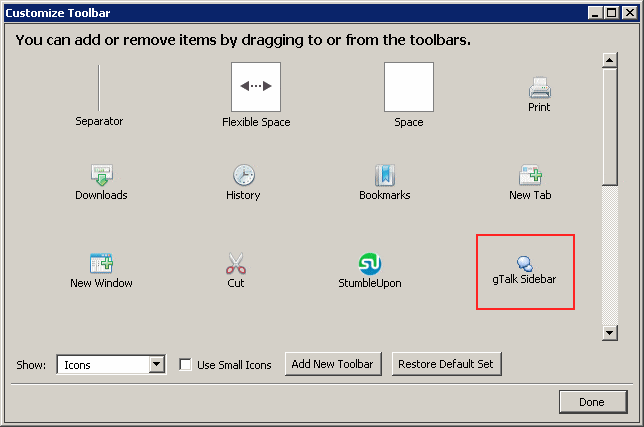 Drag and Drop gTalk Sidebar