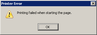 Printer Error