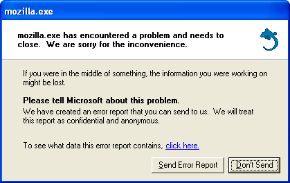 Send Error Report