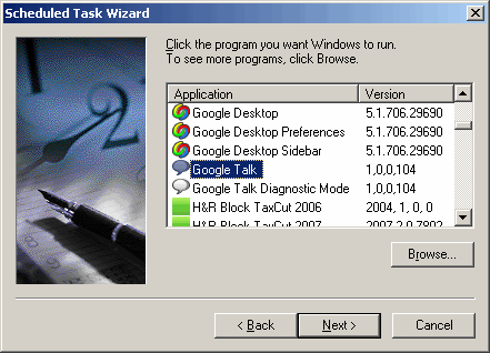 Select program