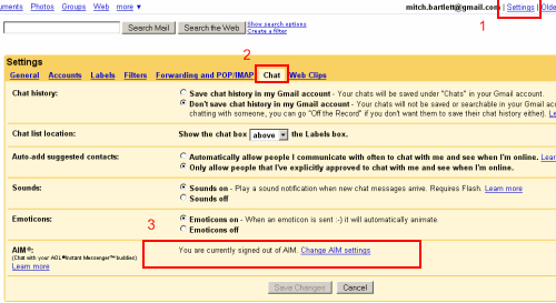 Google Chat Settings