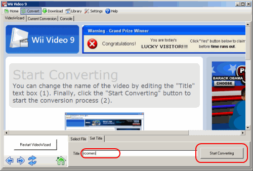 Start convert