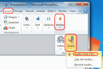 Sounds  Powerpoint on Adding A Sound In Powerpoint 2010