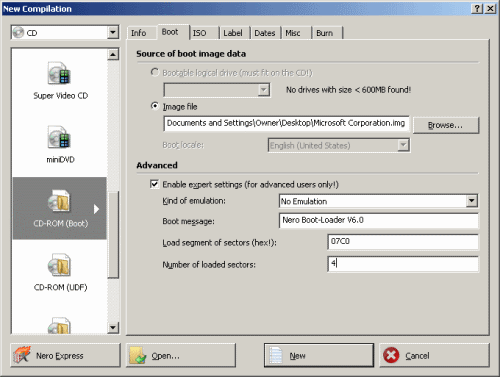 Make CD bootable