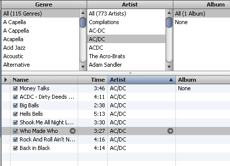 iTunes arrows search your music instead iTunes arrows search your music instead