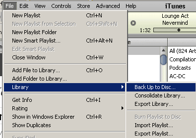 iTunes Backup Option iTunes Backup Option