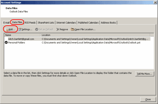 Add PST file to Outlook 2010 Add PST file to Outlook 2010