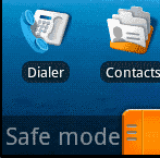 Hero shows Safe Mode in the bottom left corner Hero shows Safe Mode in the bottom left corner