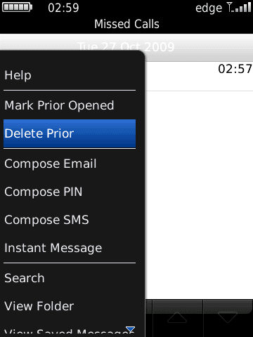 Storm2 - Clear Call Log setting Storm2 - Clear Call Log setting