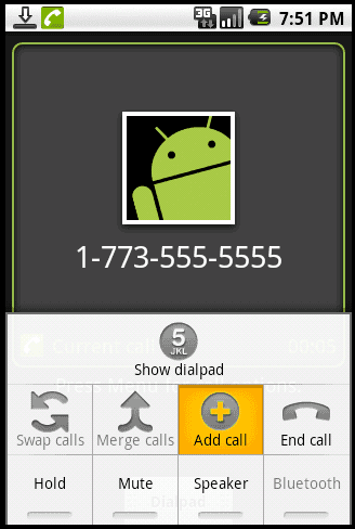 Droid - Add call option Droid - Add call option