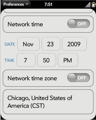 Pre Time Zone settings Pre Time Zone settings