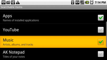 Setting Searchable Items Setting Searchable Items