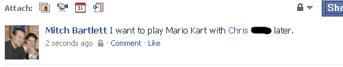 Tagged status update