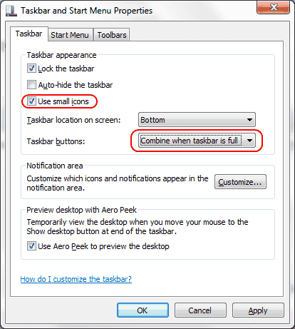 Make Win 7 Taskbar Look Like Vista
