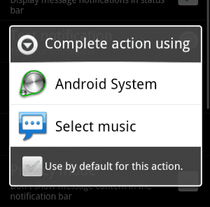 Select music option
