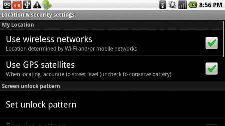 Incredible GPS settings