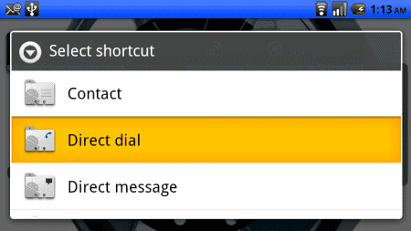 Direct dial option