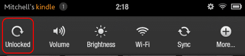 Kindle Fire: Enable or Disable Screen Rotation
