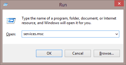 Run Services msc