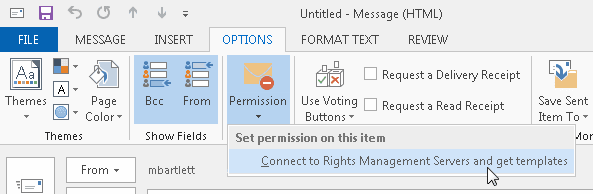 Connect to RMS option
