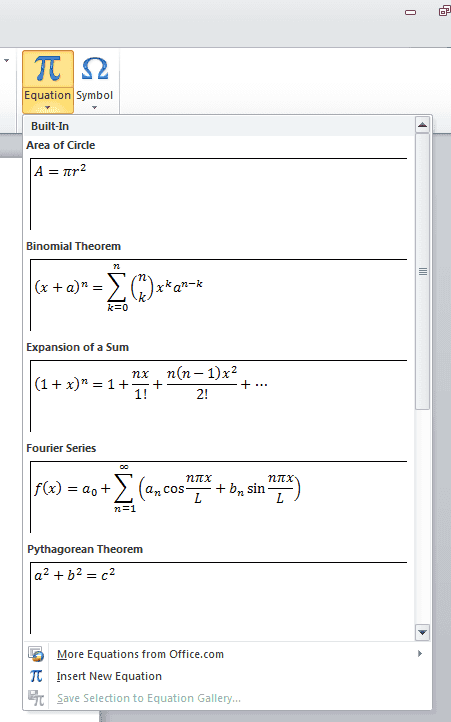 Equation Word For Mac