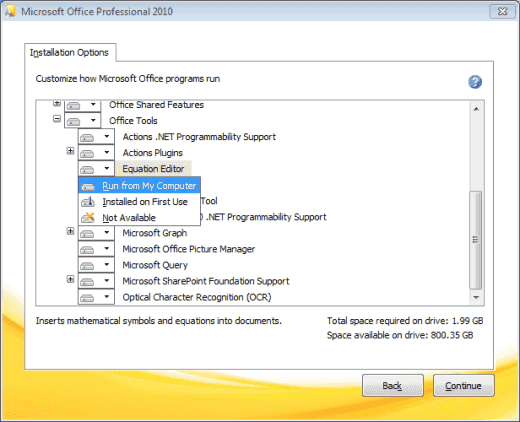 microsoft office 2010 installation error browse for folder