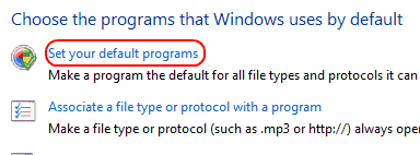 Win7 Set your default programs