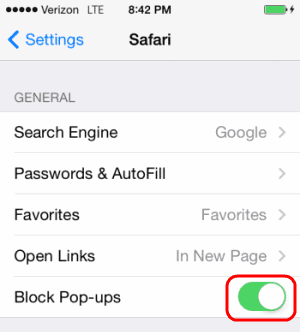 To disable blocker up iphone pop how how to