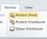 Excel protect sheet