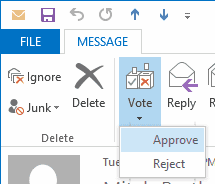 Outlook Vote Button