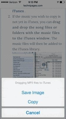 Save Image in Safari for iOS