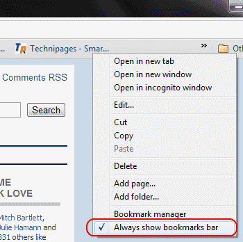 Google Chrome Bookmark Bar Disappears Fix Technipages
