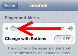 iOS slide ringer volume