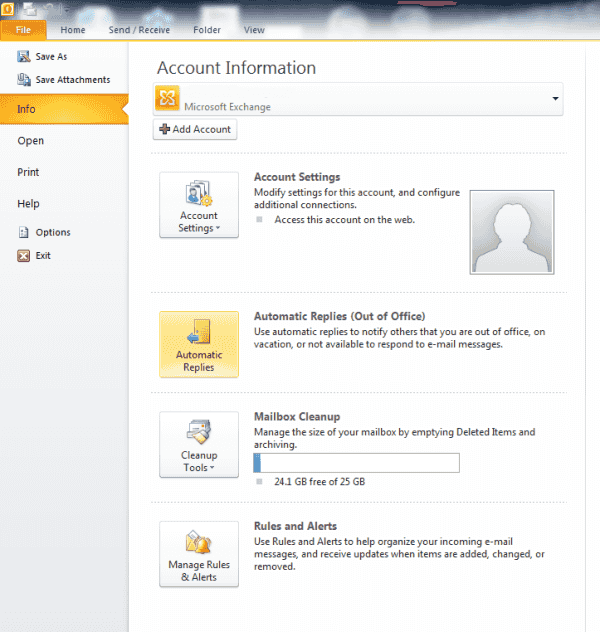 Ms Outlook Set Out Of Office Message