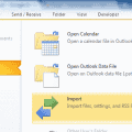 Outlook 2010 Import option