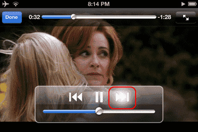 iOS Video Forward button