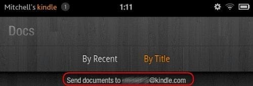 kindle transfer email