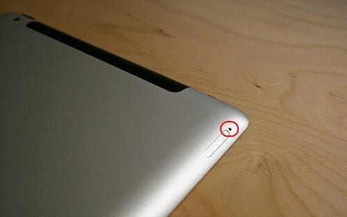 iPad SIM eject hole
