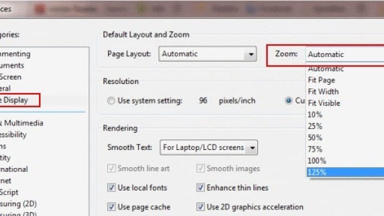 Adobe Reader: Change Default Zoom Setting - Technipages