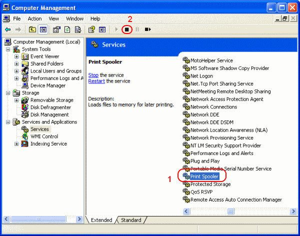 Stop Print Spooler