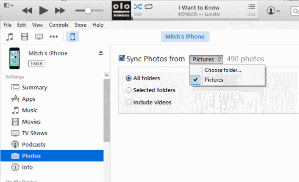 iTunes 12: How to Transfer Photos From PC to iPhone, iPod ...