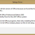 MS Office: Fix "Setup Error - We can't install the 64 bit version of Office" Error