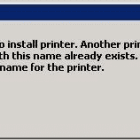 Windows: Solve "Unable to install printer. Another printer or printer with this name already exists"
