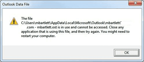 outlook 2007 não pode abrir o Outlook ost