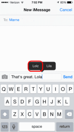 iOS Add Autocorrected word