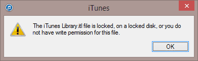iTunes Library itl file error