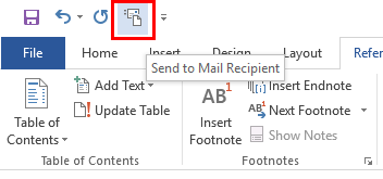 Excel Send to mail recipient option
