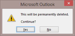 Outlook Permanently Delete